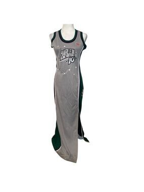 Fubu platinum Harlem Globtrotters 75th anniversary jersey maxi dress